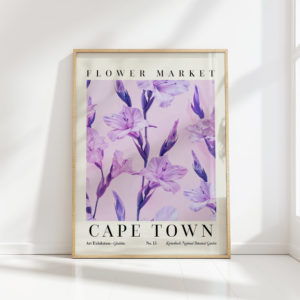 cape town flower market elegant art print