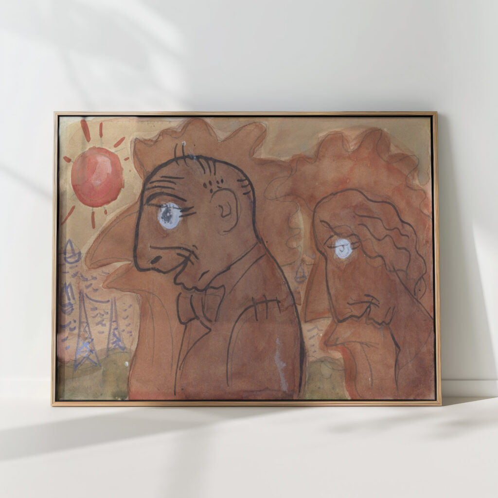 caricature of leo gestel and his wife 1891 leo gestel high quality print