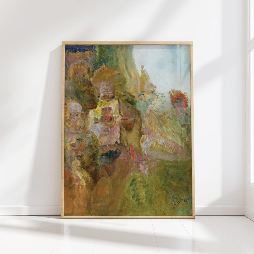 carnival scene circa 1890 james ensor high quality print