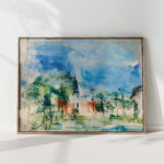 castle with red towers 1930s wilhelm thony high quality print