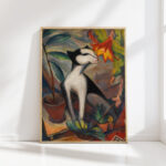 cat with cactus flower i 1921 dorothea maetzel johannsen high quality print