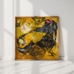 cats rayist perception in rose black and yellow 1913 natalia goncharova high quality print