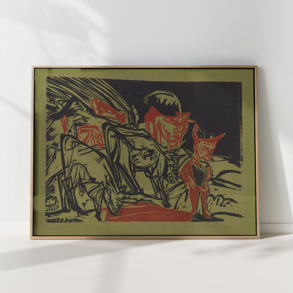 cattle herd with a herdsman 1919 ernst ludwig kirchner high quality print