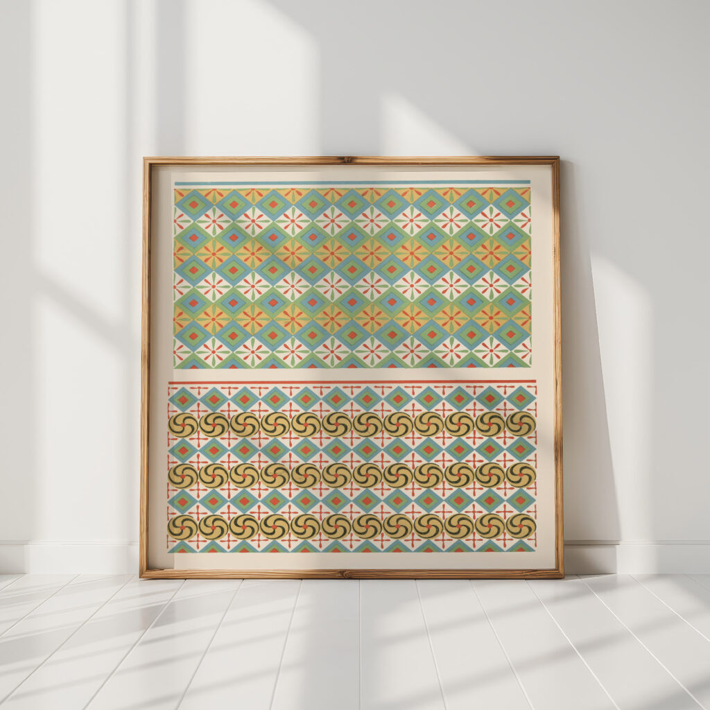 ceiling of the tomb of hapousenb no 67 ceiling of the tomb of amenemheb no 85 1911 gustave jequier high quality print