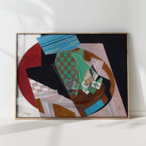 checkerboard and playing cards 1915 juan gris high quality print