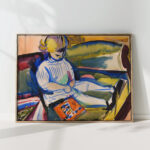 child on sofa ca 1914 1918 henry lyman sayen high quality print