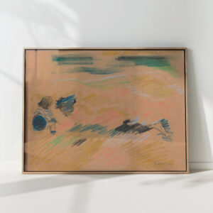 child with ball jules schmalzigaug high quality print