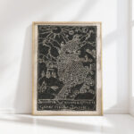 christmas card with hilly landscape and lake 1906 reijer stolk high quality print