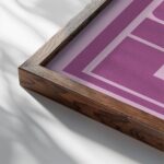 ciao pink 3x4 close up dark wood mockup