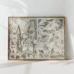 city scene abstract carl newman high quality print