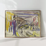 city street with trams 1926 ernst ludwig kirchner high quality print