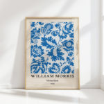 classic william morris blue floral print for home decor