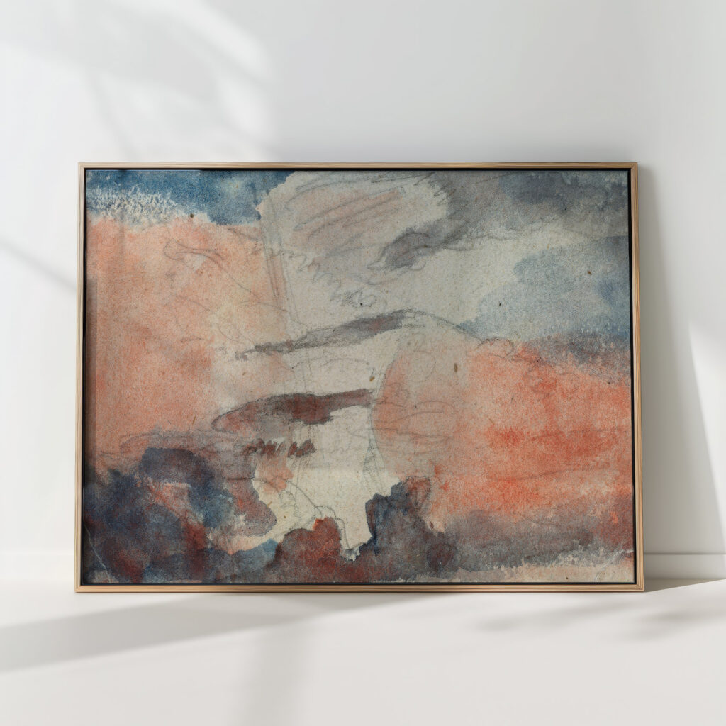 cloud study 1800s unknown high quality print