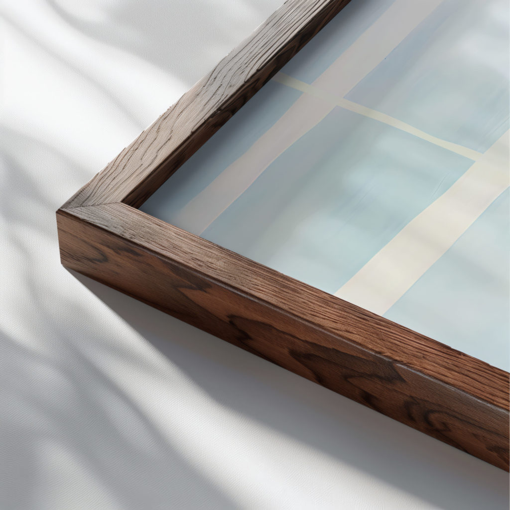 coastal abstract 0001 MODERN 3x4 close up dark wood mockup