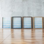coastal abstract 0001 MODERN 3x4 framed posters mockup