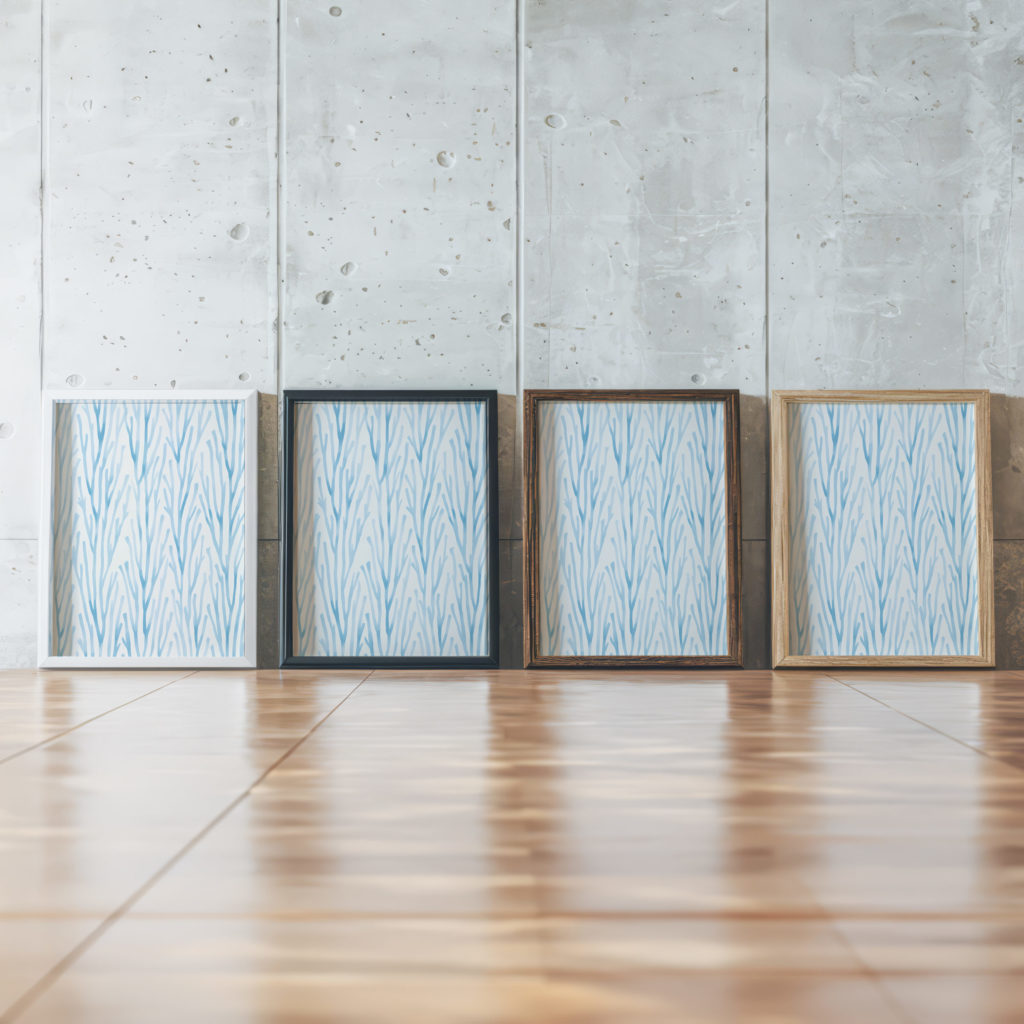 coastal abstract 0003 MODERN 3x4 framed posters mockup
