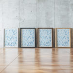 coastal abstract 0004 MODERN 3x4 framed posters mockup