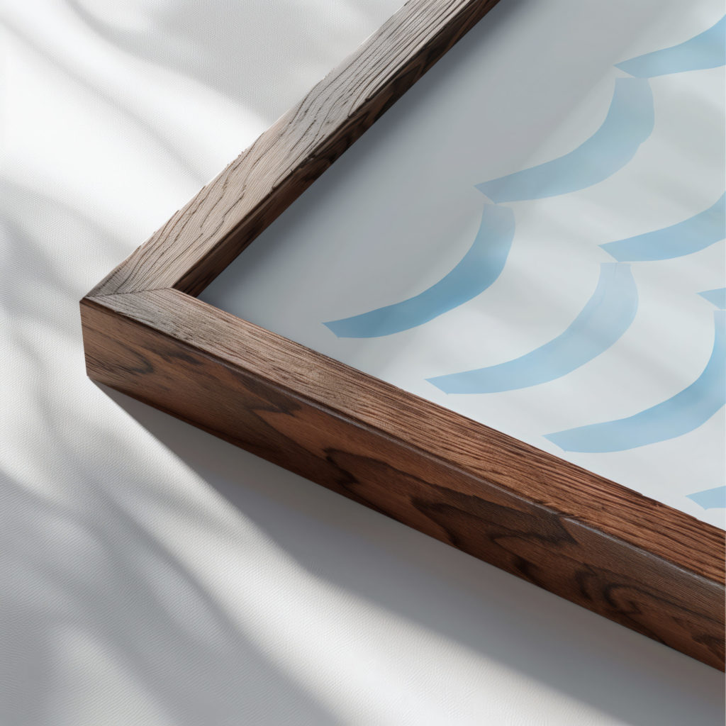 coastal abstract 0005 MODERN 3x4 close up dark wood mockup