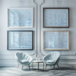 coastal abstract 0005 MODERN 3x4 framed posters mockup