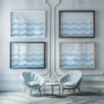 coastal abstract 0006 MODERN 3x4 framed posters mockup