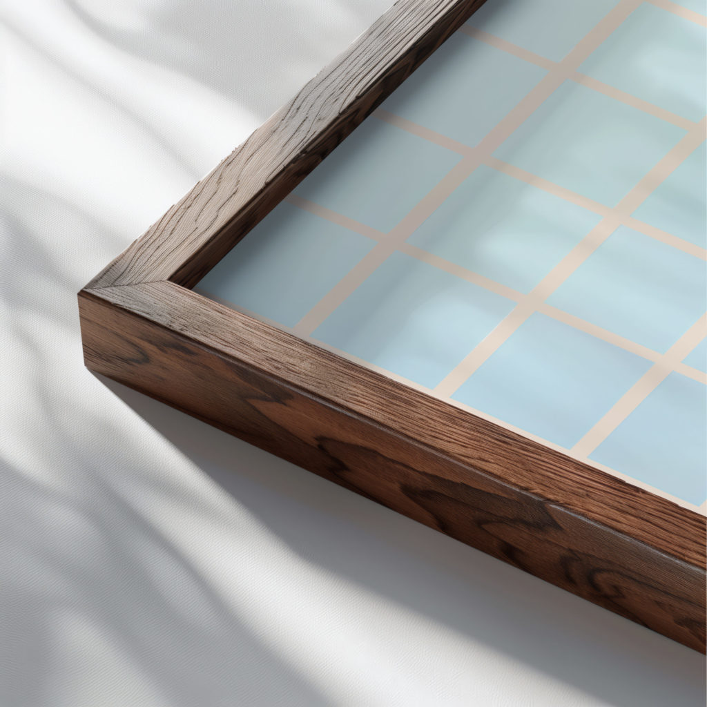 coastal abstract 0007 MODERN 3x4 close up dark wood mockup