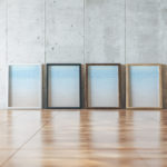coastal abstract 0008 MODERN 3x4 framed posters mockup