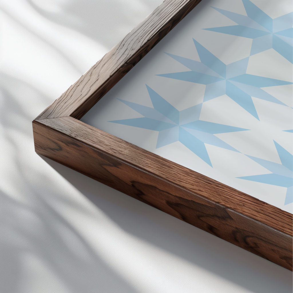 coastal abstract 0012 MODERN 3x4 close up dark wood mockup