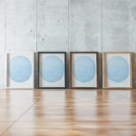 coastal abstract 0014 MODERN 3x4 framed posters mockup