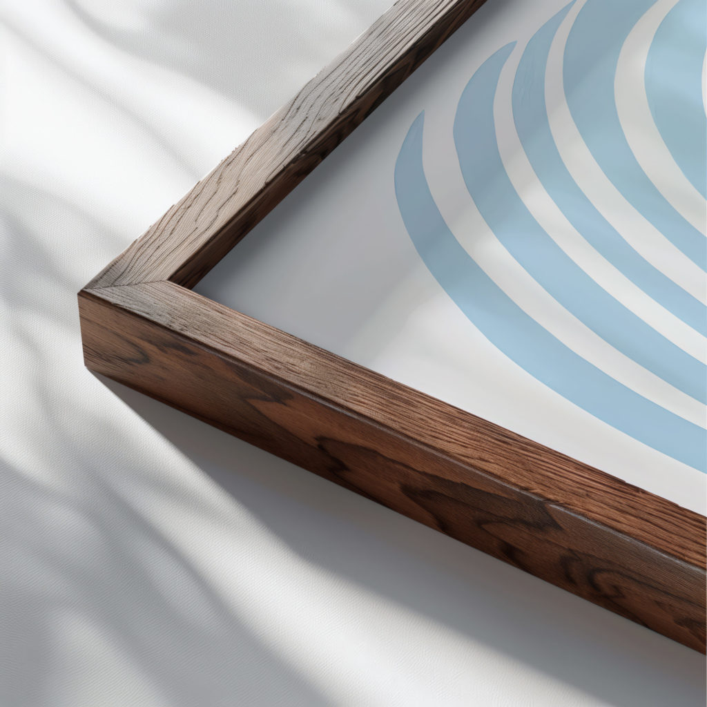 coastal abstract 0015 MODERN 3x4 close up dark wood mockup