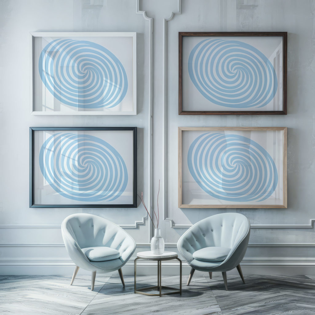 coastal abstract 0015 MODERN 3x4 framed posters mockup
