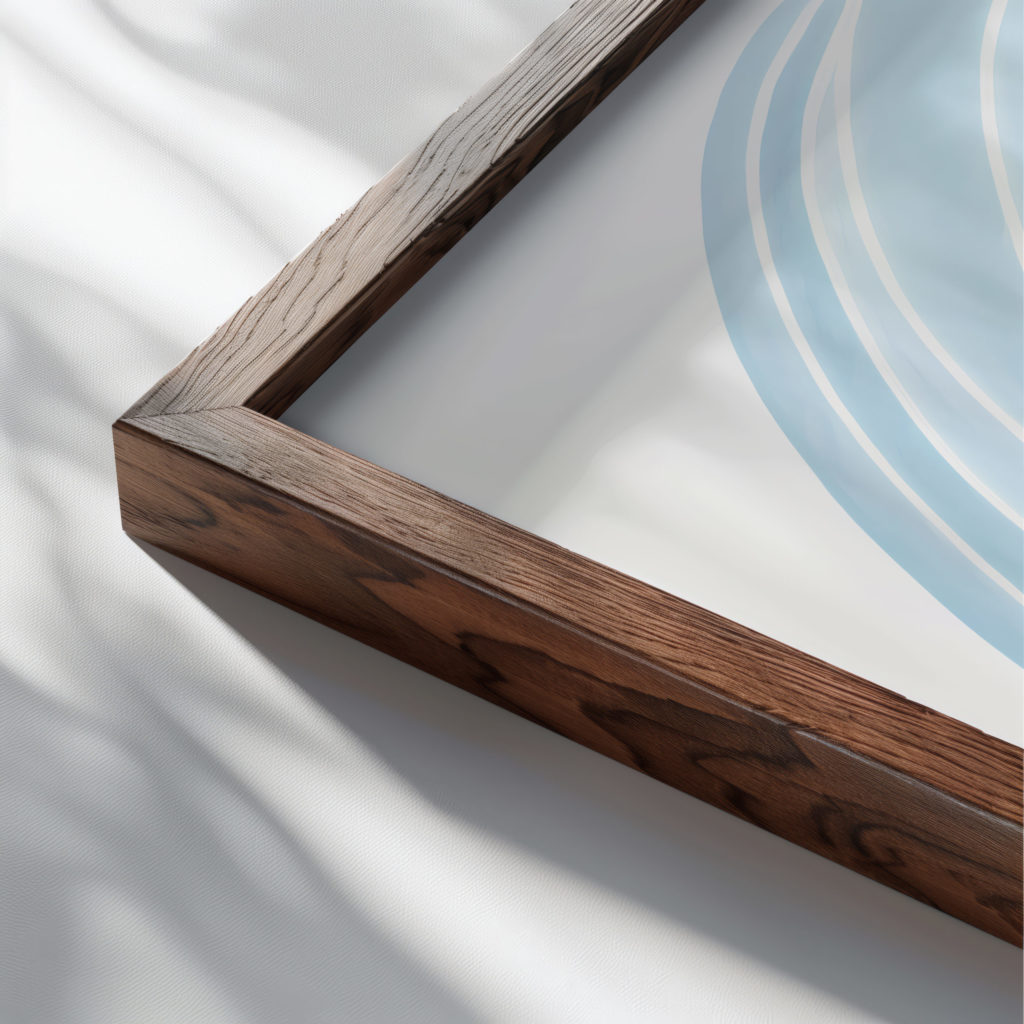 coastal abstract 0016 MODERN 3x4 close up dark wood mockup