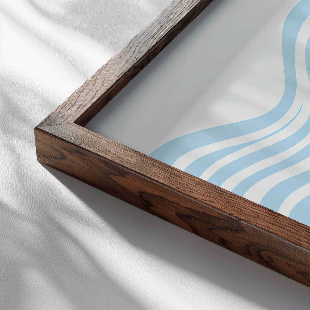 coastal abstract 0017 MODERN 3x4 close up dark wood mockup