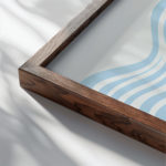 coastal abstract 0017 MODERN 3x4 close up dark wood mockup