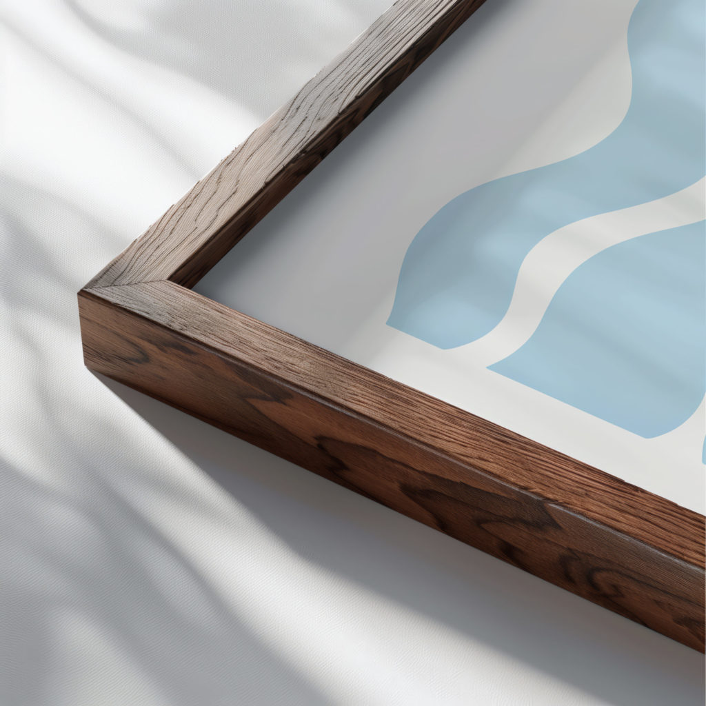 coastal abstract 0018 MODERN 3x4 close up dark wood mockup