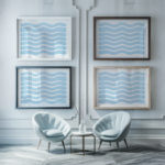 coastal abstract 0018 MODERN 3x4 framed posters mockup
