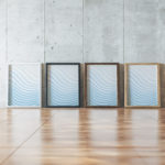 coastal abstract 0019 MODERN 3x4 framed posters mockup