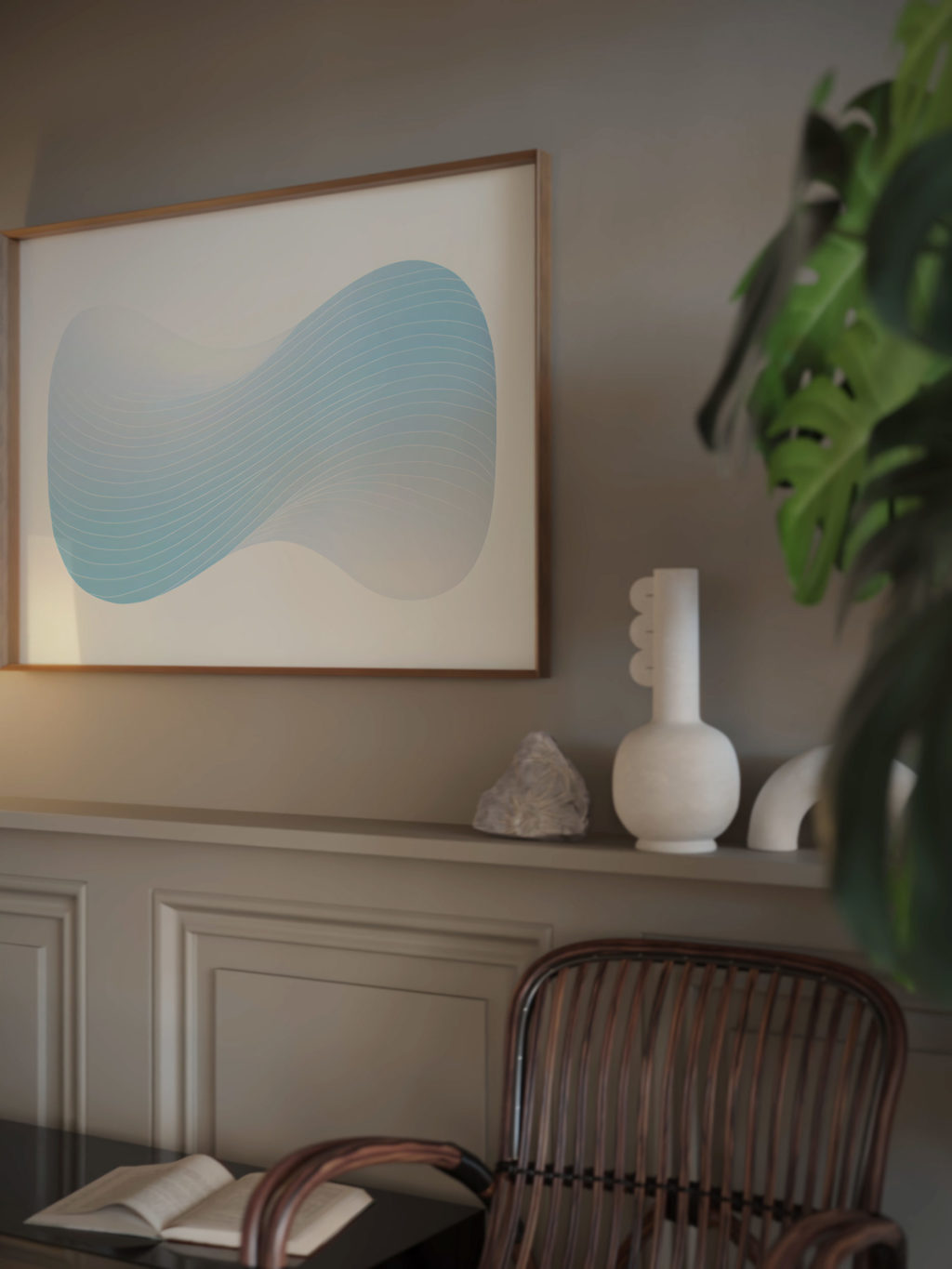 coastal abstract 0020 MODERN 3x4 video mockup