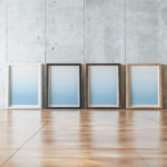 coastal abstract 0021 MODERN 3x4 framed posters mockup
