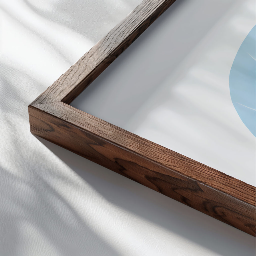 coastal abstract 0022 MODERN 3x4 close up dark wood mockup