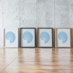 coastal abstract 0022 MODERN 3x4 framed posters mockup