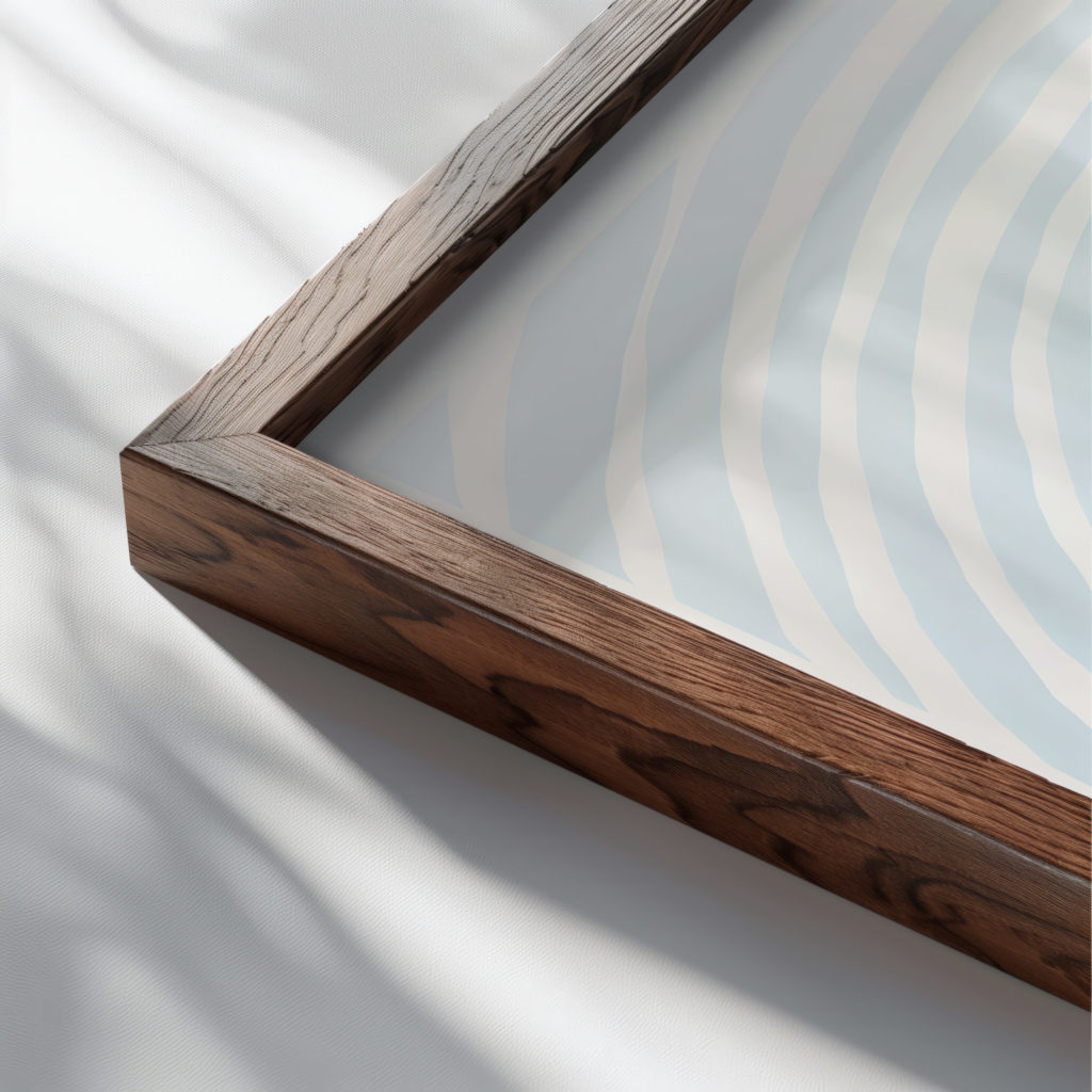 coastal abstract 0023 MODERN 3x4 close up dark wood mockup