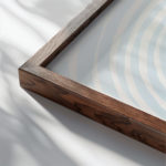 coastal abstract 0023 MODERN 3x4 close up dark wood mockup