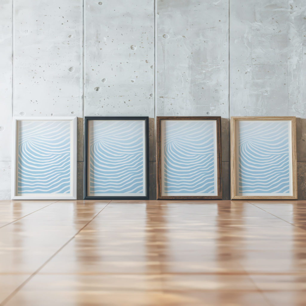 coastal abstract 0024 MODERN 3x4 framed posters mockup