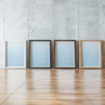 coastal abstract 0024 MODERN 3x4 framed posters mockup