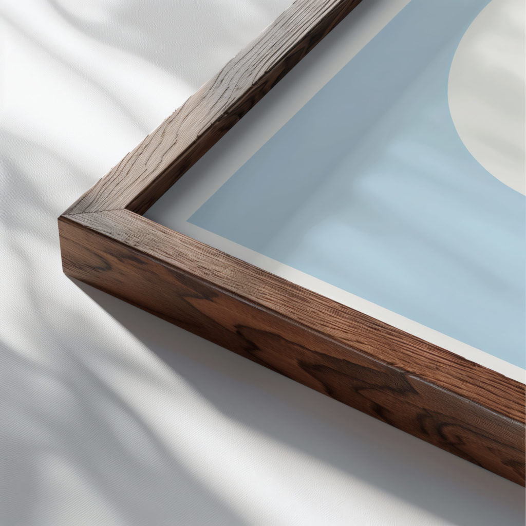 coastal abstract 0025 MODERN 3x4 close up dark wood mockup