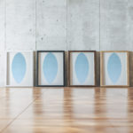 coastal abstract 0026 MODERN 3x4 framed posters mockup