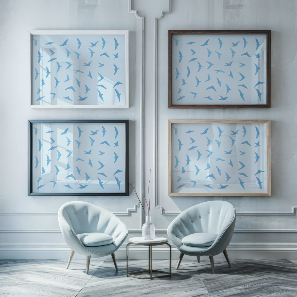 coastal animals 0002 MODERN 3x4 framed posters mockup