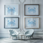 coastal animals 0005 MODERN 3x4 framed posters mockup