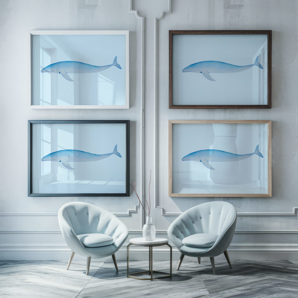 coastal animals 0013 MODERN 3x4 framed posters mockup