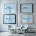 coastal animals 0013 MODERN 3x4 framed posters mockup